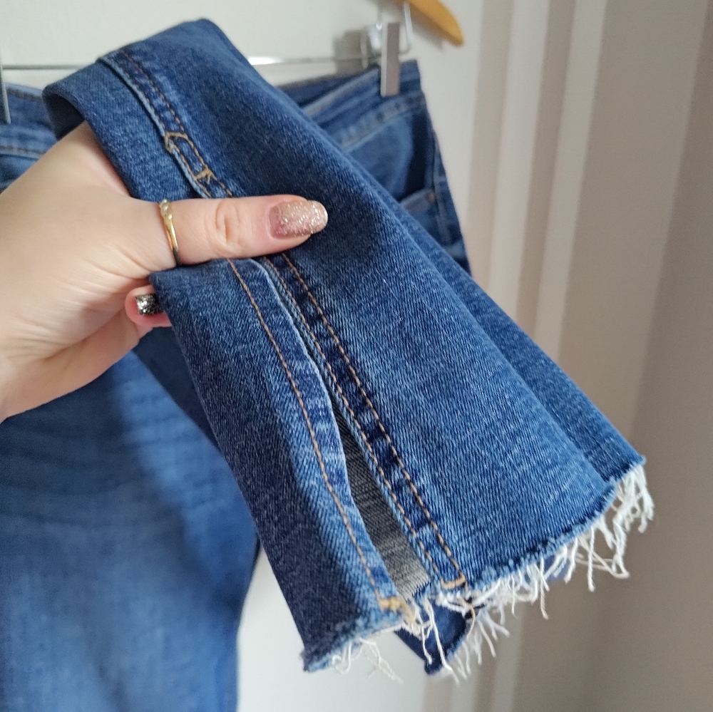 Stradivarius Split Hem Flared Jeans - Picture 6 of 6
